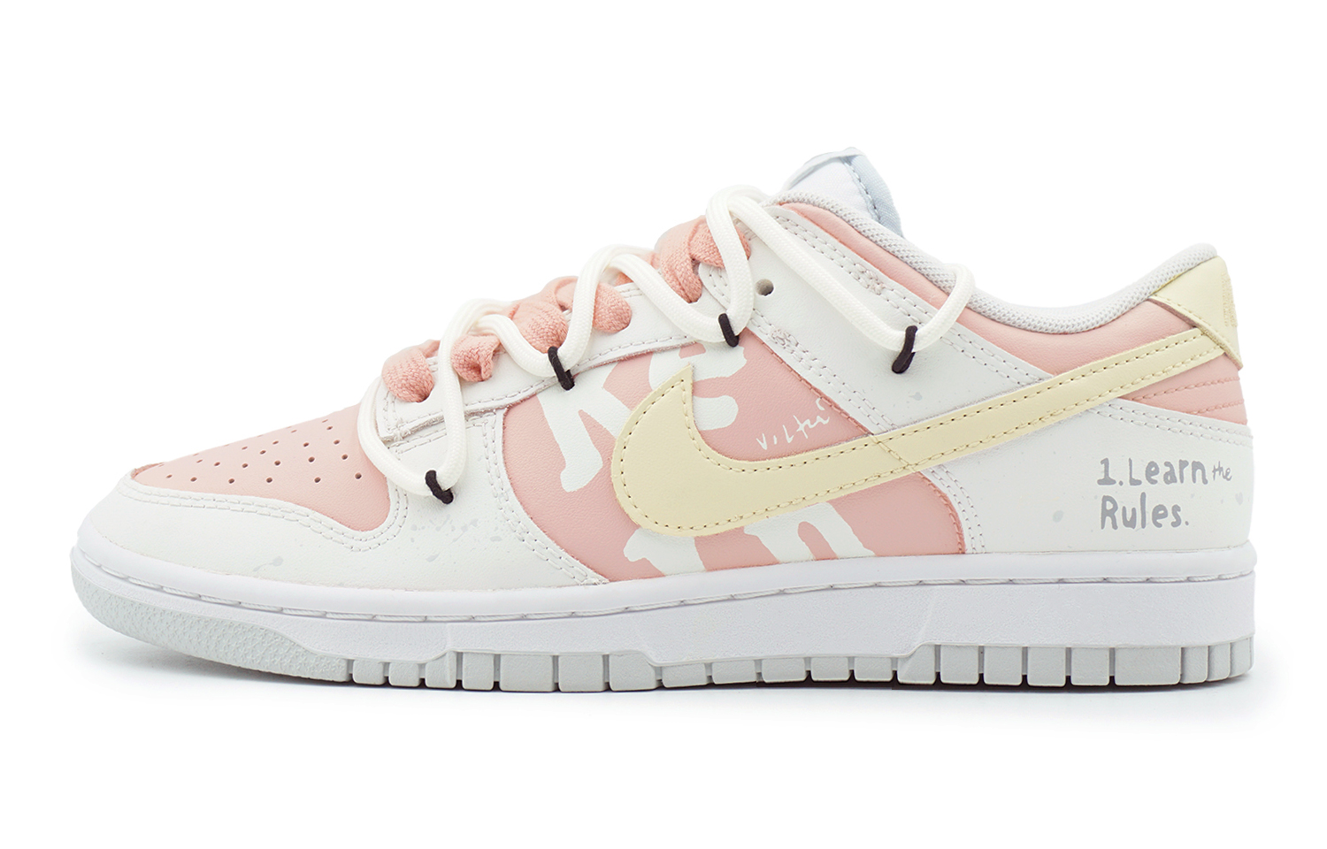 Buy [Zapatillas Personalizadas] Nike Dunk Low 'Rosa Blanco Pantera Negra' DH9765-102(Team108-女款规则)