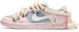 Buy 【訂製球鞋】Nike Dunk Low 復古做舊 麻繩綁帶 笑臉布貼 低筒 板鞋 男款 粉白灰