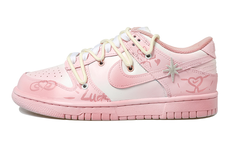 [Custom Shoes] Nike Dunk Low 'Pink White Heart'