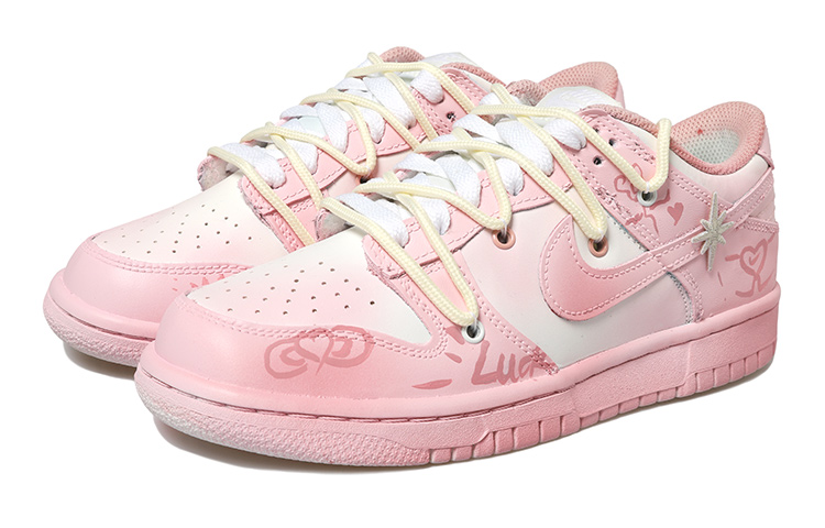 [Custom Shoes] Nike Dunk Low 'Pink White Heart' 圖 3