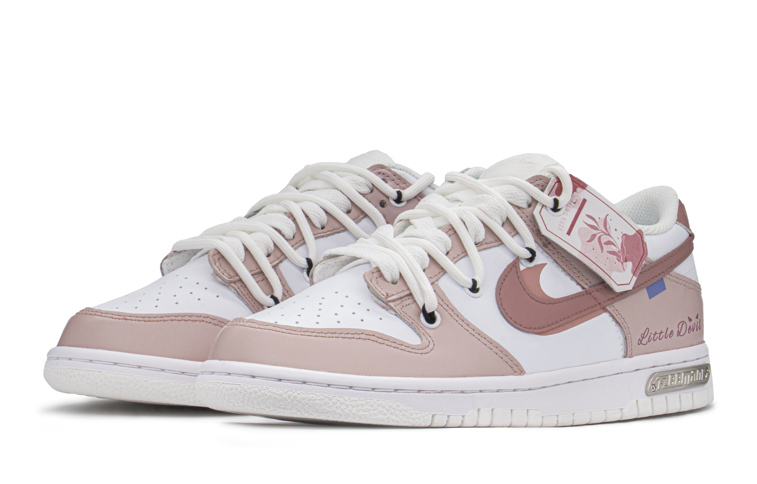 Lookbook [定制鞋] 耐克Dunk Low‘粉白小恶魔’ DH9765-100(TeamA-DK粉恶魔)