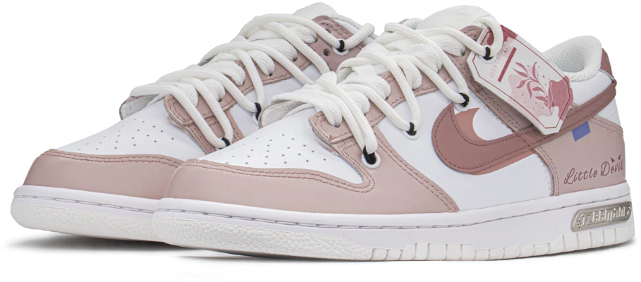 나이키 덩크 로우 '핑크 화이트 악마' (커스텀) DH9765-100(TeamA-DK粉恶魔) Lookbook 나이키 덩크 로우 '핑크 화이트 악마' (커스텀) DH9765-100(TeamA-DK粉恶魔)