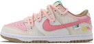 Buy 【訂製球鞋】 Nike Dunk Low 解構鞋帶 特殊鞋盒 女神禮物 彩虹刺繡貼 高街 低幫 板鞋 GS 粉白摩卡