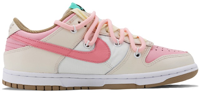 【訂製球鞋】 Nike Dunk Low 解構鞋帶 特殊鞋盒 女神禮物 彩虹刺繡貼 高街 低幫 板鞋 GS 粉白摩卡 Order 【訂製球鞋】 Nike Dunk Low 解構鞋帶 特殊鞋盒 女神禮物 彩虹刺繡貼 高街 低幫 板鞋 GS 粉白摩卡