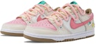 Lookbook 【訂製球鞋】 Nike Dunk Low 解構鞋帶 特殊鞋盒 女神禮物 彩虹刺繡貼 高街 低幫 板鞋 GS 粉白摩卡