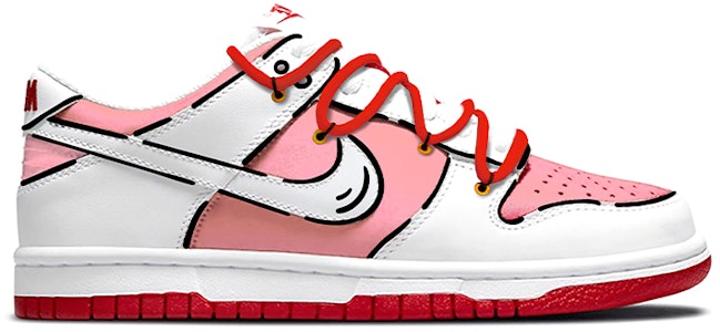 Zapatillas Nike Dunk Low 'Rosa Blanco Rojo Amor 2D Personalizadas' DD1391-600(TeamE-男女同款爱心二次元白粉红) Order Zapatillas Nike Dunk Low 'Rosa Blanco Rojo Amor 2D Personalizadas' DD1391-600(TeamE-男女同款爱心二次元白粉红)