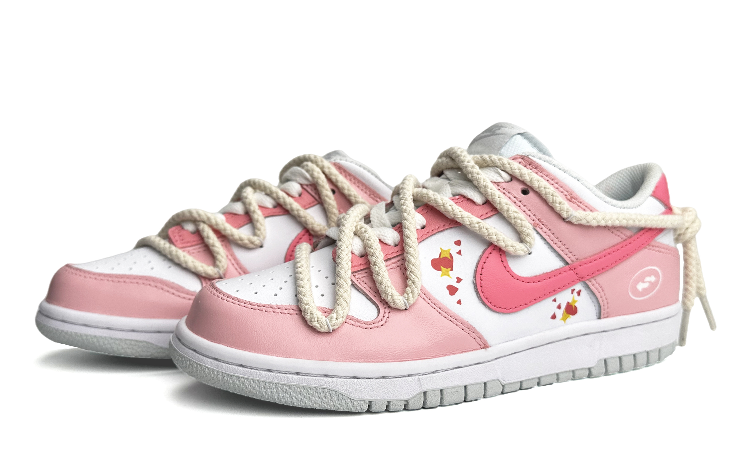 Lookbook 【カスタムシューズ】ナイキ ダンク ロー 'ピンクホワイト スウィートハート' DH9765-102(Team87-反转甜心女款粉白)
