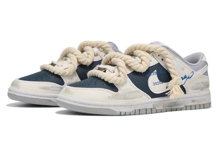 Buy [Custom Shoes] Nike Dunk Low 'Pirate Rope Deconstructed Navy Mix ...