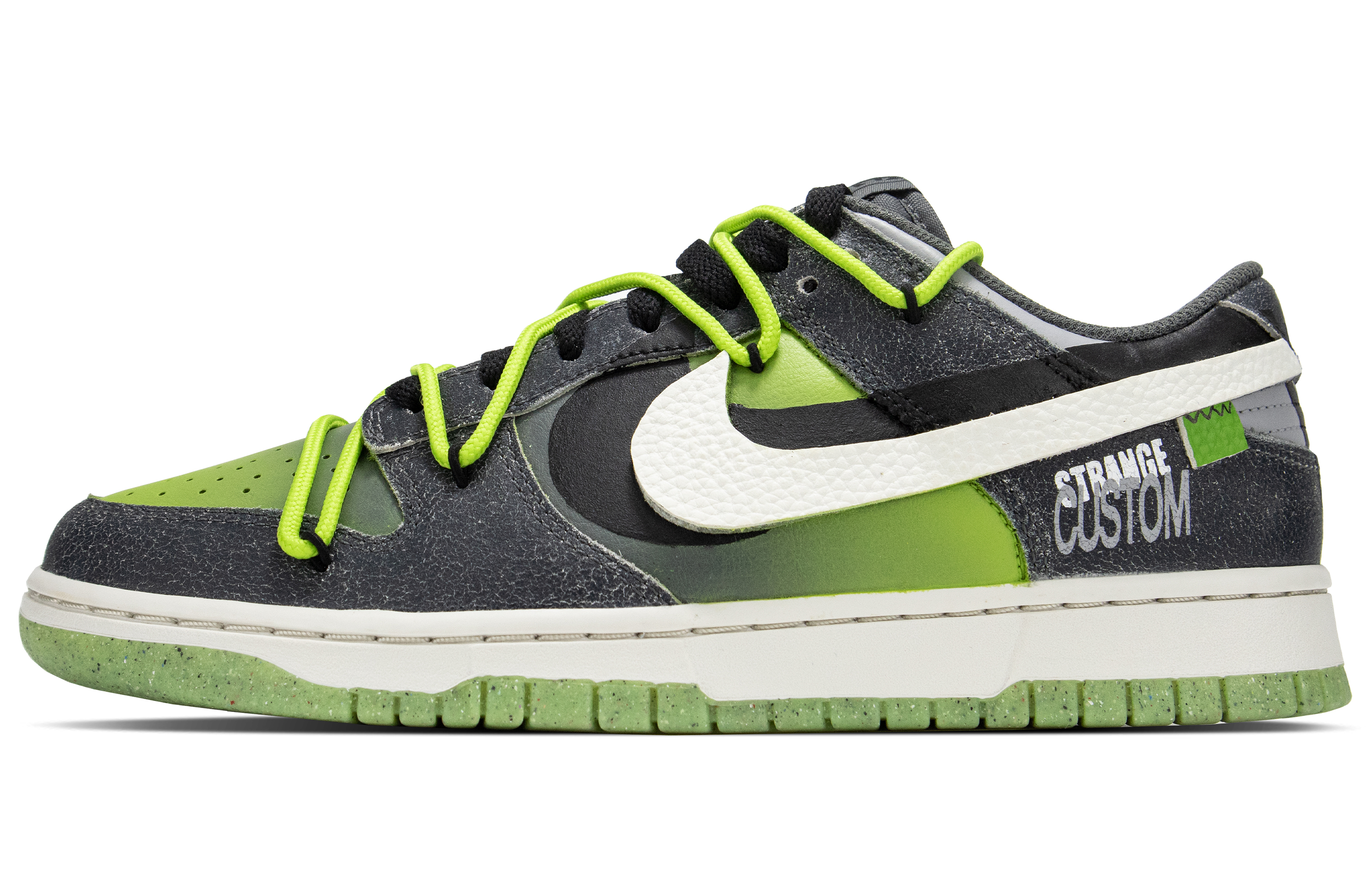 Order [Sepatu Kustom] Nike Dunk Low 'Pistachio Hitam-Hijau' DQ7681-001(Team160-Pistachio)