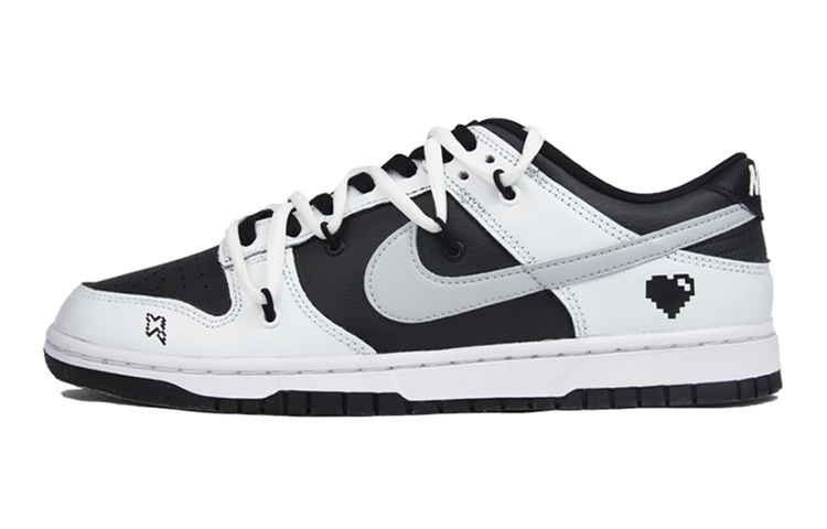 Buy [Shoes Custom] Nike Dunk Low 'Pixel Heart Lightning Deconstructed Laces' DC9560-001(TeamJ-七夕定制像素爱心女款)