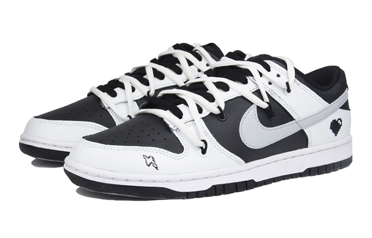 Lookbook [Shoes Custom] Nike Dunk Low 'Pixel Heart Lightning Deconstructed Laces' DC9560-001(TeamJ-七夕定制像素爱心女款)