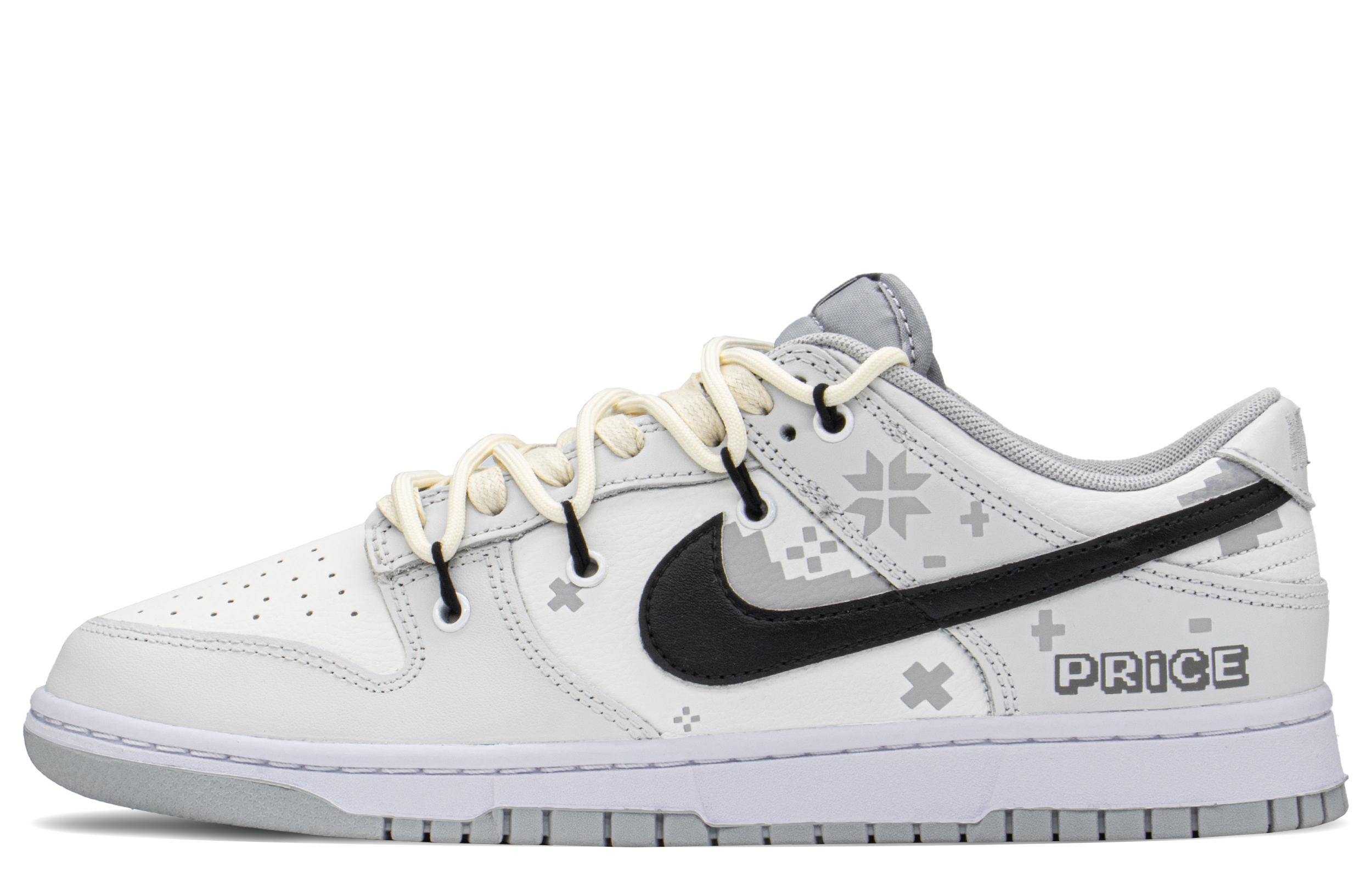 Buy 【定制球鞋】Nike Dunk Low 像素王子 解構 復古 低幫 板鞋 男款 高級灰