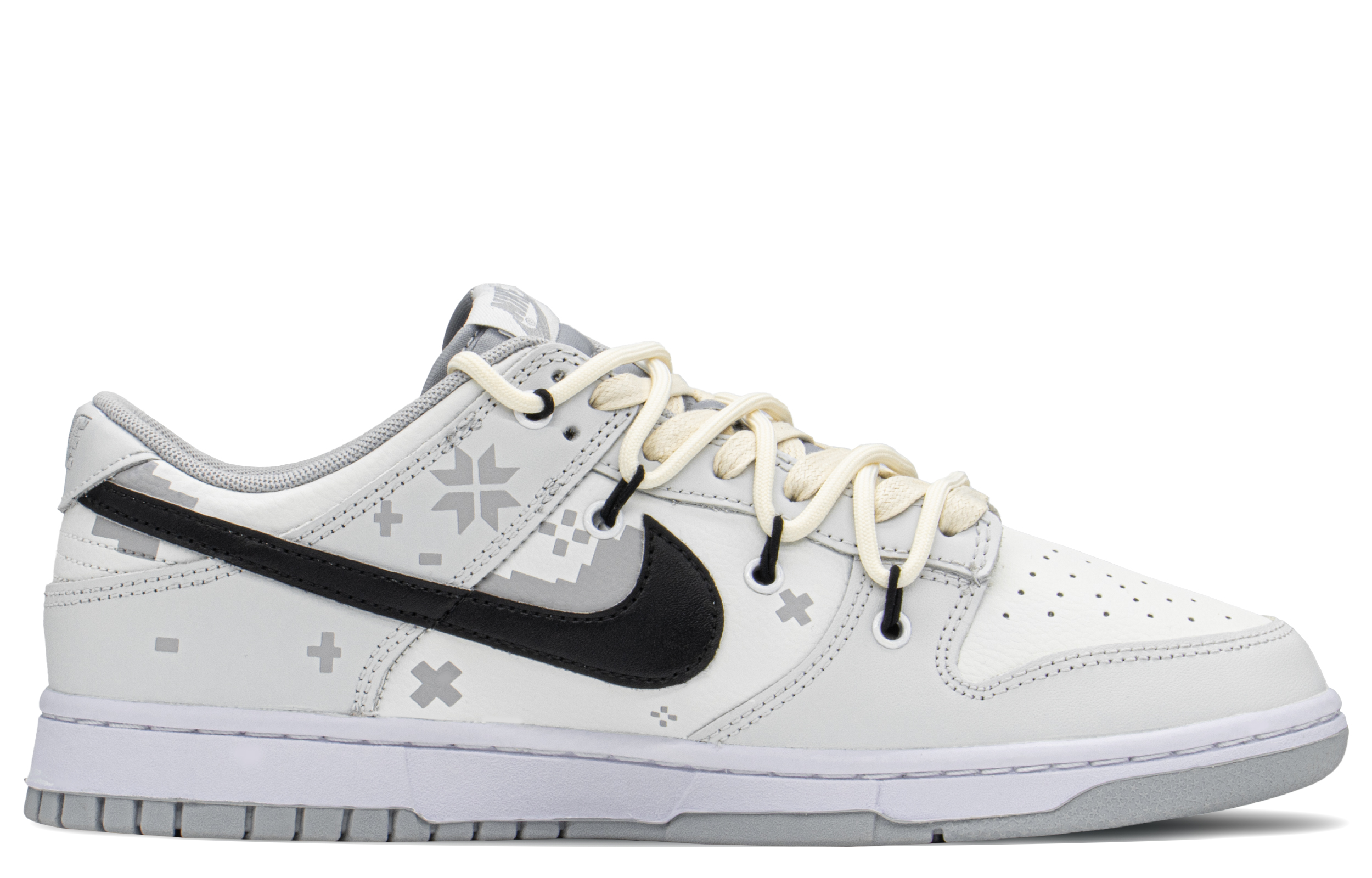 Order 【定制球鞋】Nike Dunk Low 像素王子 解構 復古 低幫 板鞋 男款 高級灰