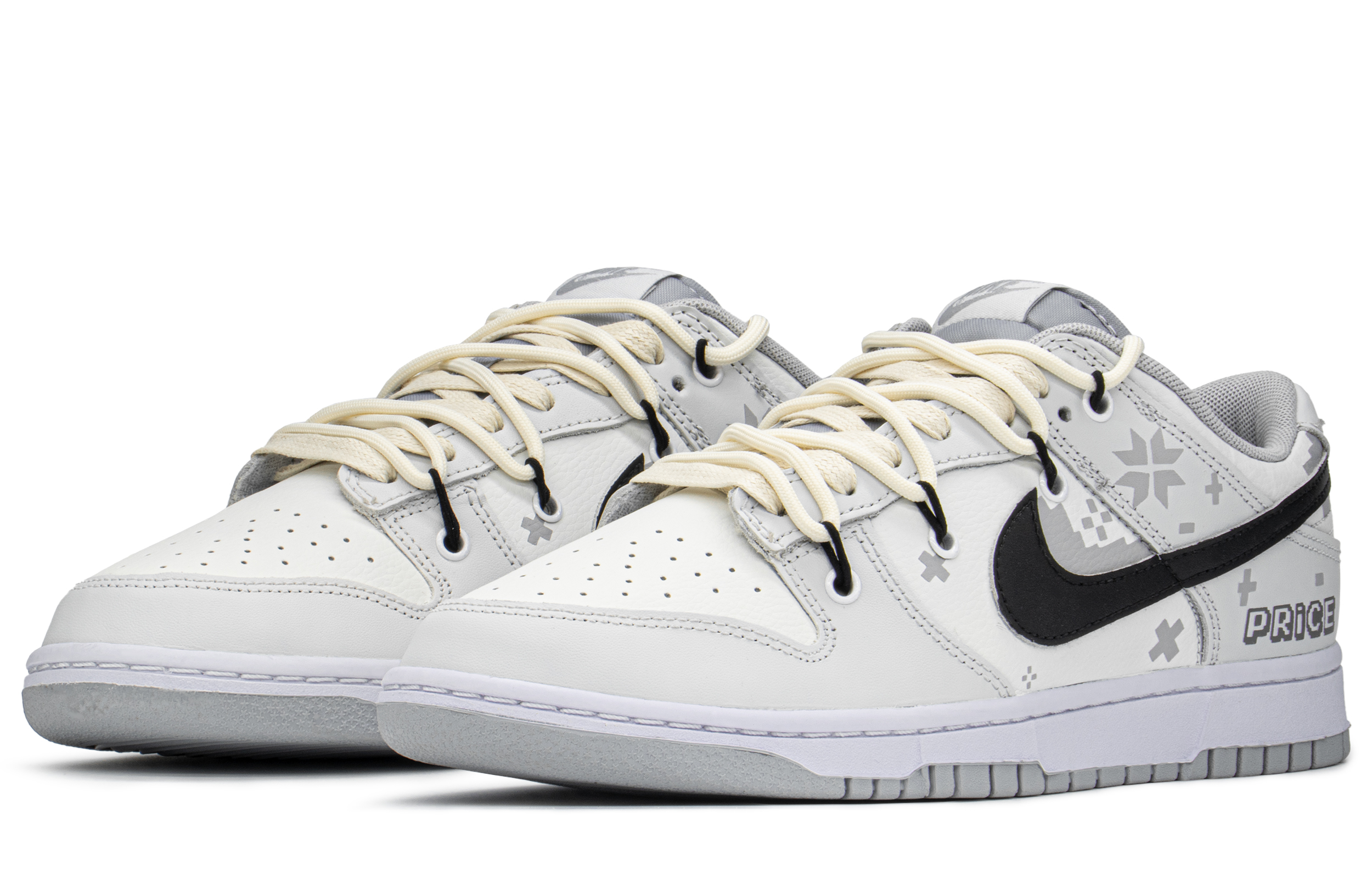 Lookbook 【定制球鞋】Nike Dunk Low 像素王子 解構 復古 低幫 板鞋 男款 高級灰