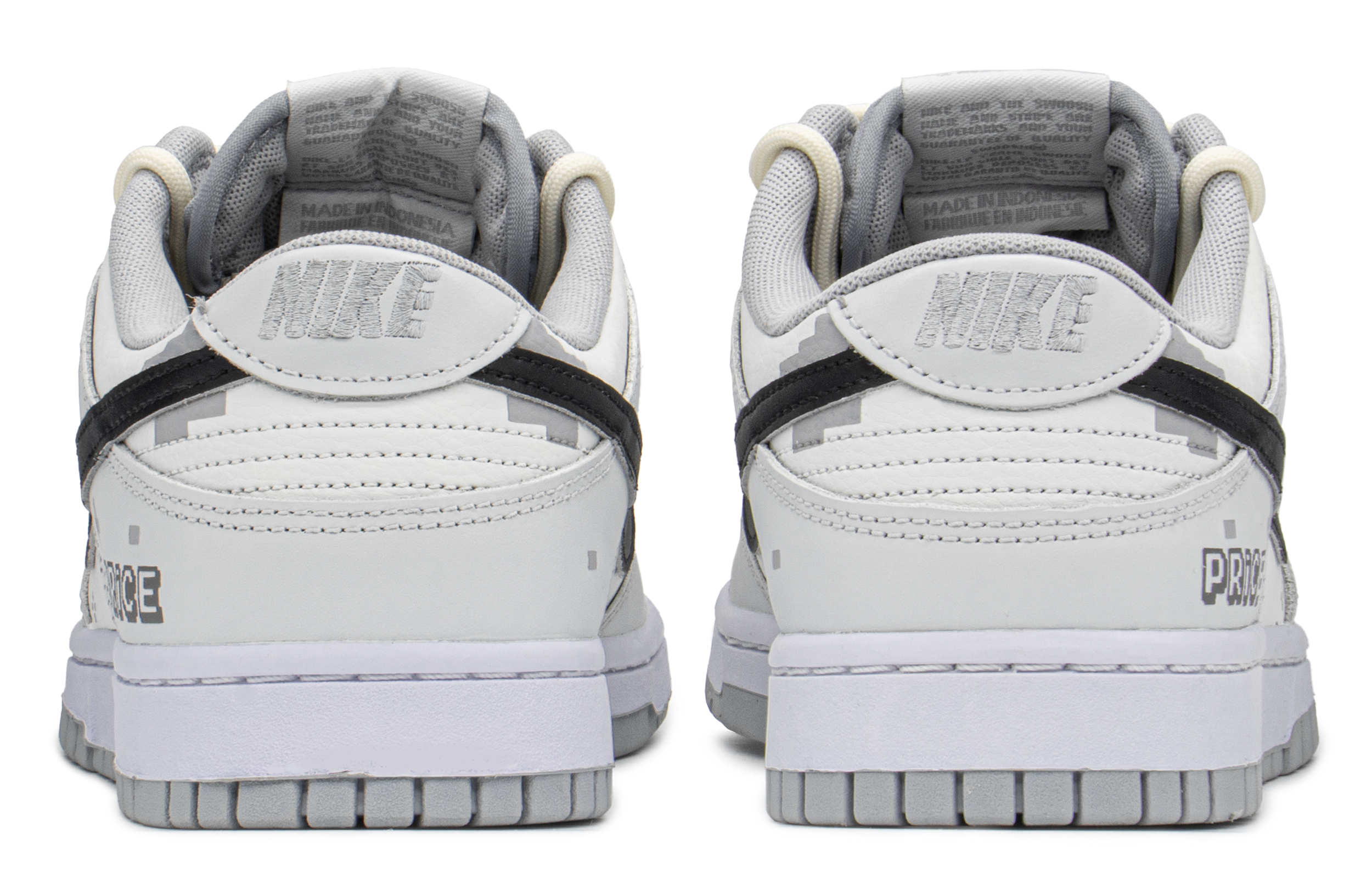 Shop 【定制球鞋】Nike Dunk Low 像素王子 解構 復古 低幫 板鞋 男款 高級灰