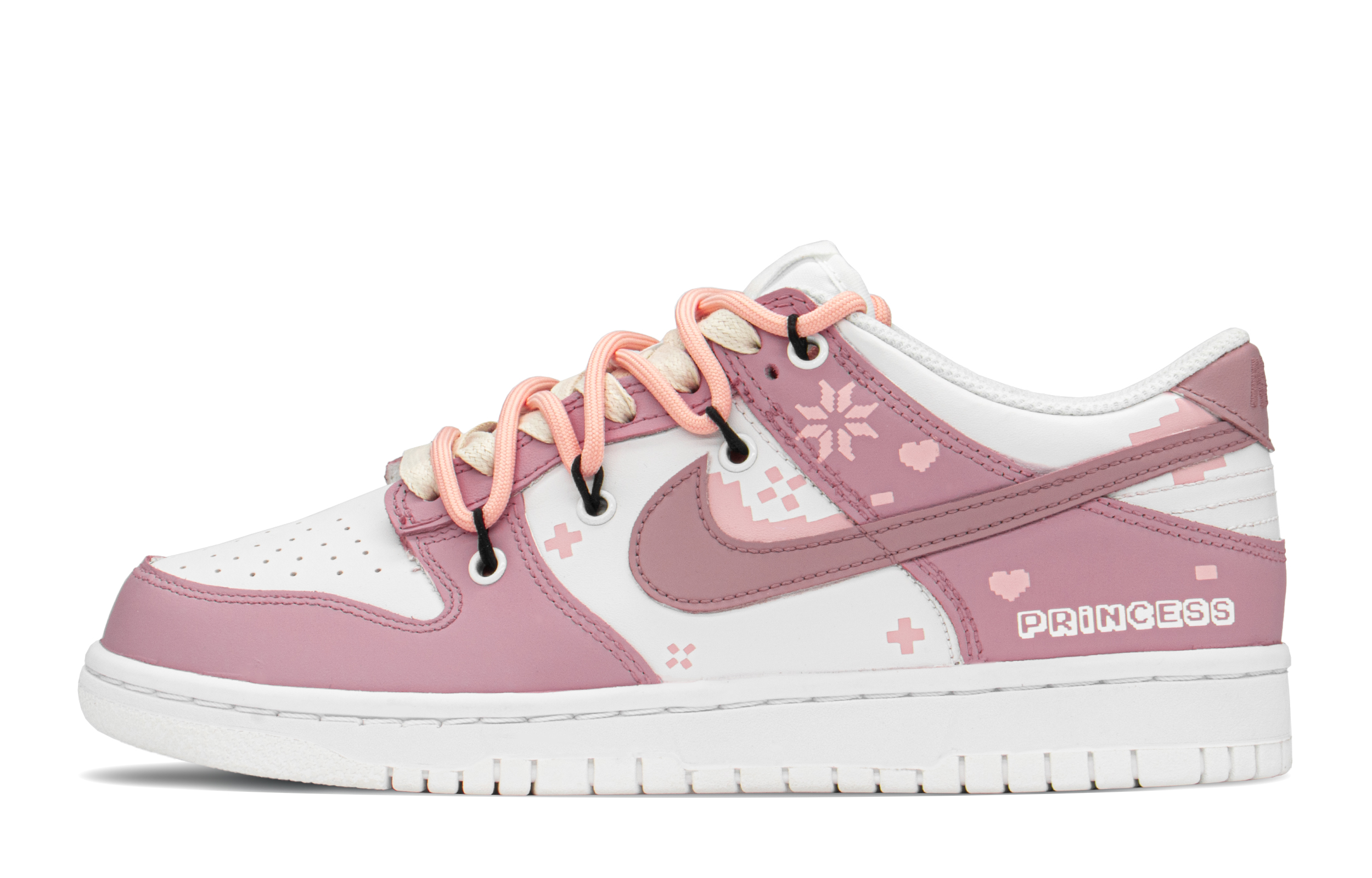 Buy [Zapatos Personalizados] Nike Dunk Low 'Pixel Princess Rosa Beige' DH9765-100(TeamA-DK女像素公主S-BOX)