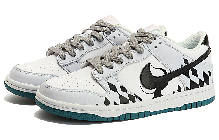 Lookbook [Kasut Custom] Nike Dunk Low 'Pixel Spade Hitam Kelabu' FD9911-101(TeamThree-女款像素黑桃黑灰)