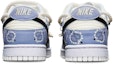 Shop 【訂製球鞋】Nike Dunk Low TS 格紋腰果花 貼皮 解構雙鞋帶 低筒 復古板鞋 保暖減震 低筒 板鞋 GS 藍紫白