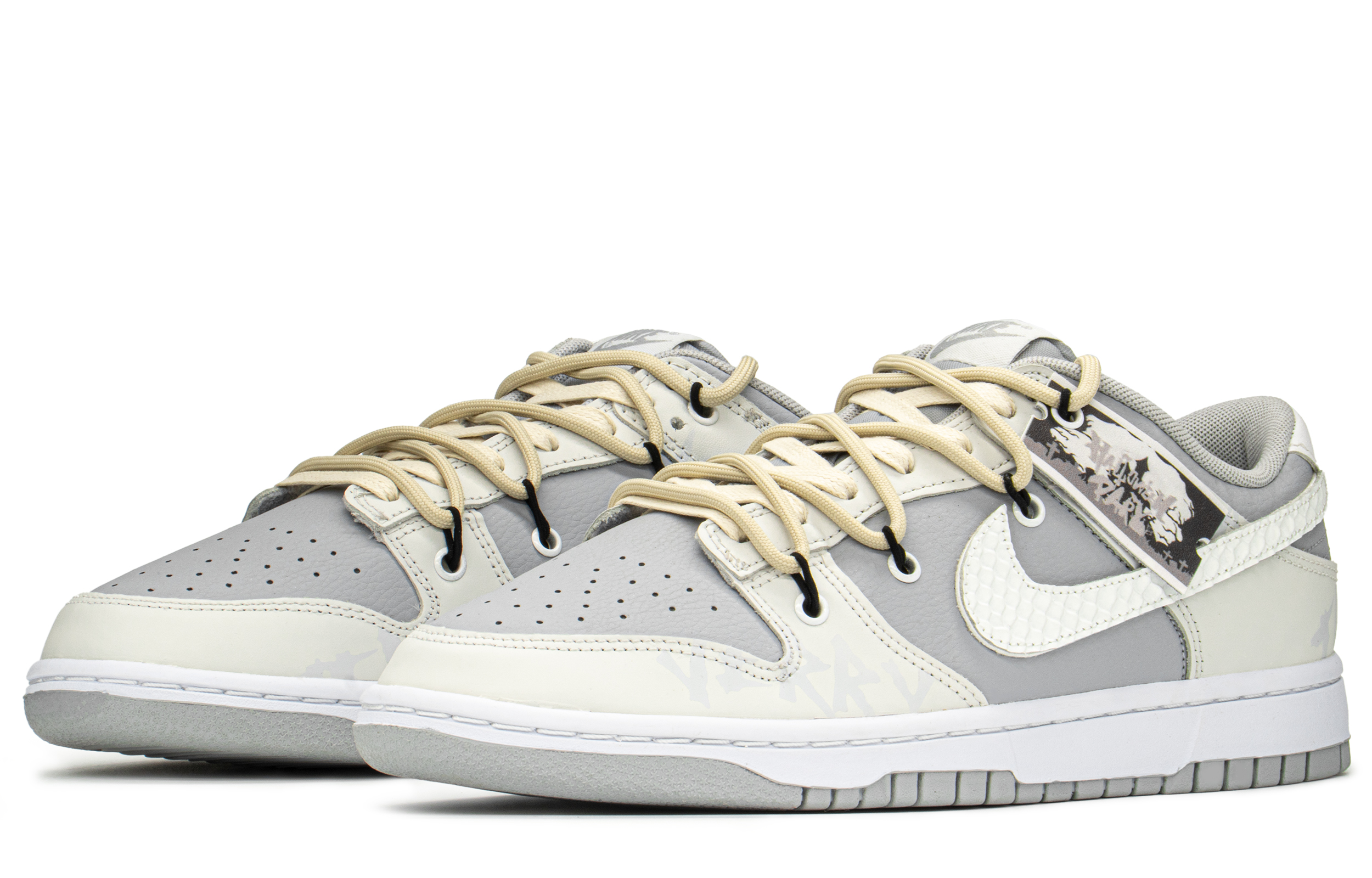 Lookbook [Zapatillas Personalizadas] Nike Dunk Low 'Gris Desestructurado Divertido' DJ6188-003(TeamA-DK搞怪)