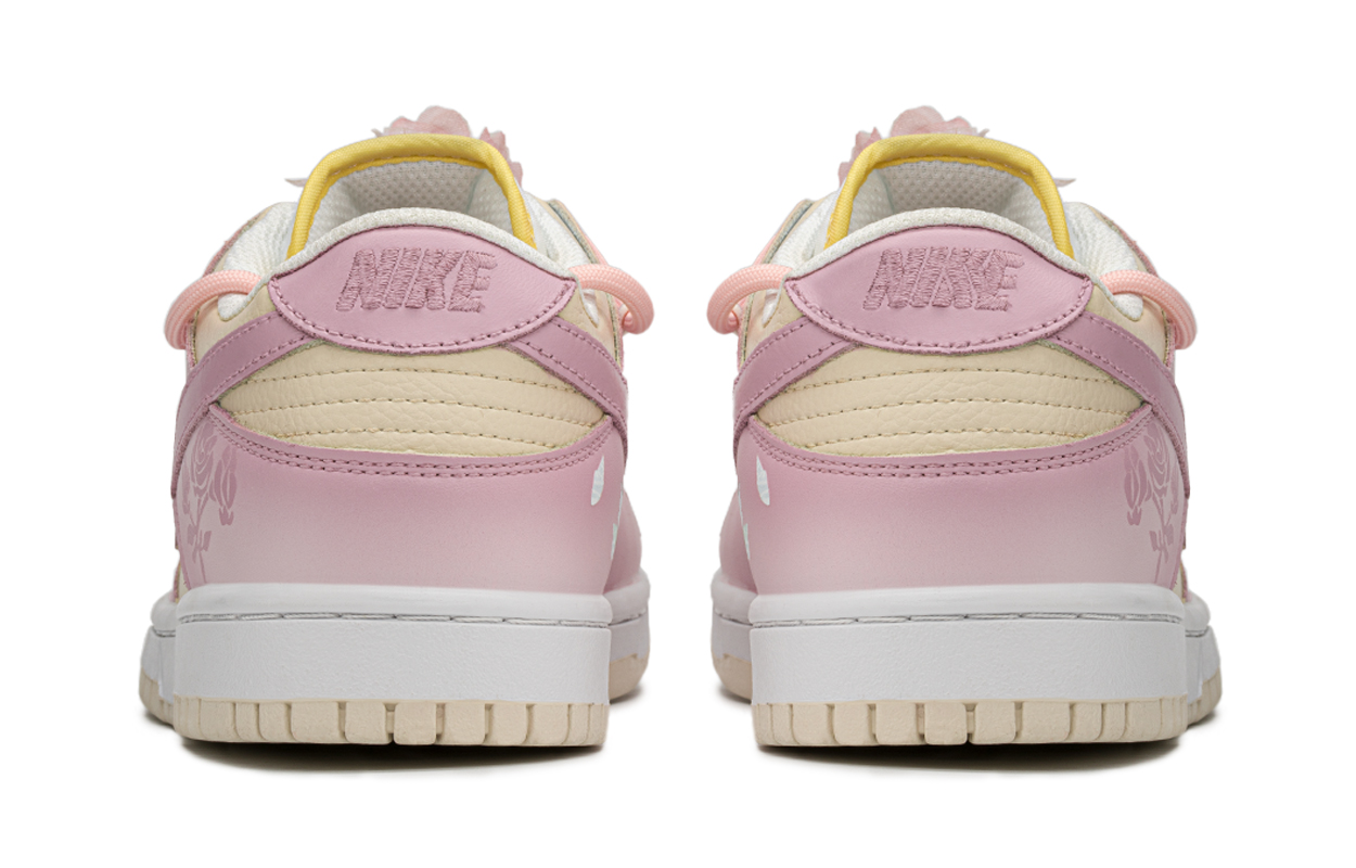 Purchase [Sepatu Custom] Nike Dunk Low 'Playful Rose - Gading Merah Muda' FJ7707-131(TeamA-俏皮玫瑰)