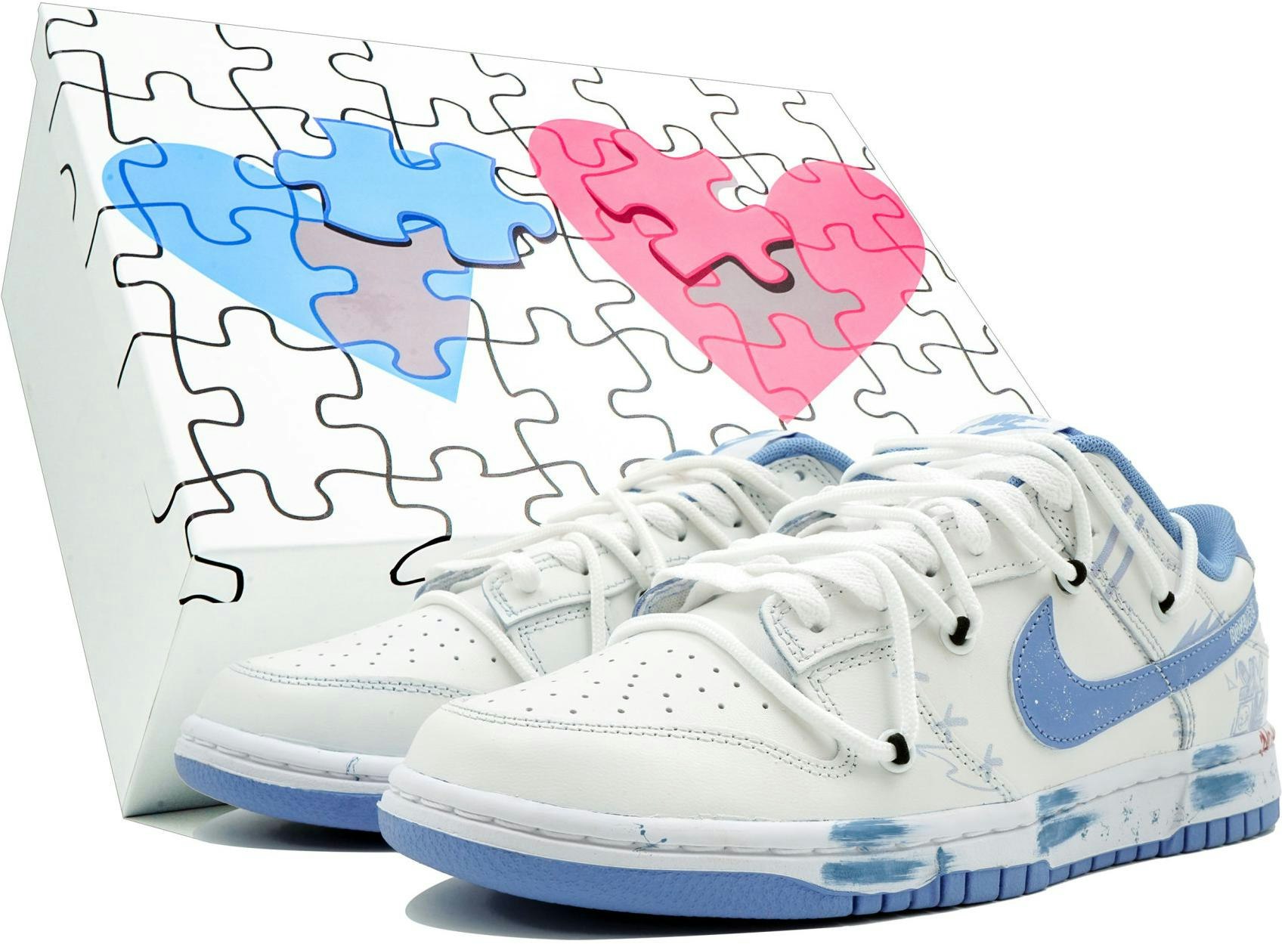 [Custom Shoes] Nike Dunk Low 'Polar Blue Graffiti' Novelship