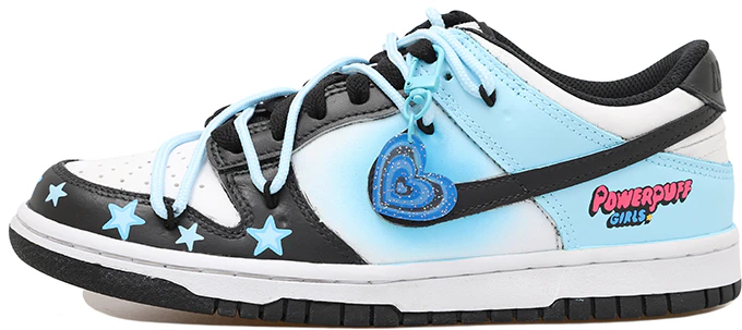 custom-shoes-nike-dunk-low-powerpuff-girls-black-blue-pink