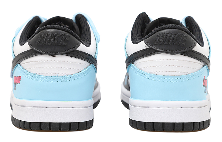 Shop 나이키 덩크 로우 '파워퍼프걸 블랙 블루 핑크' (커스텀) CW1590-100(Team拾玖-蓝色女警S-BOX)