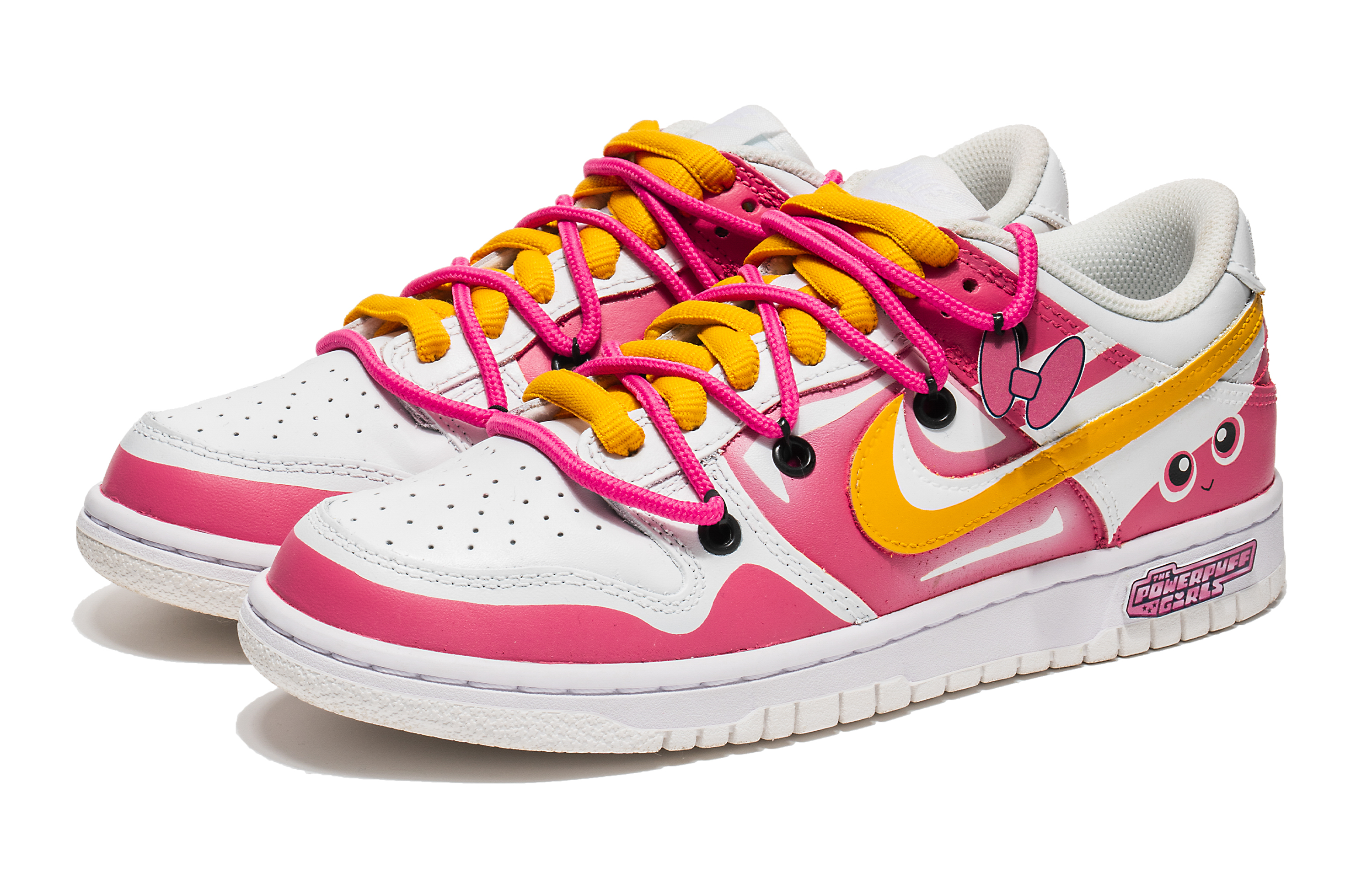 Lookbook [定制鞋] 耐克Dunk Low ‘飞天小女警泡泡白粉’ DH9765-102(Team67-花花小女警)