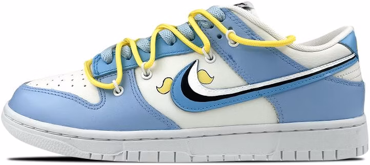 custom-shoes-nike-dunk-low-powerpuff-girls-bubbles-deconstructed-yellow-blue