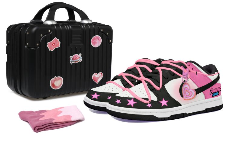 Buy 나이키 덩크 로우 '파워퍼프걸스 핑크' (커스텀) CW1590-100(Team拾玖-粉色女警S-BOX)