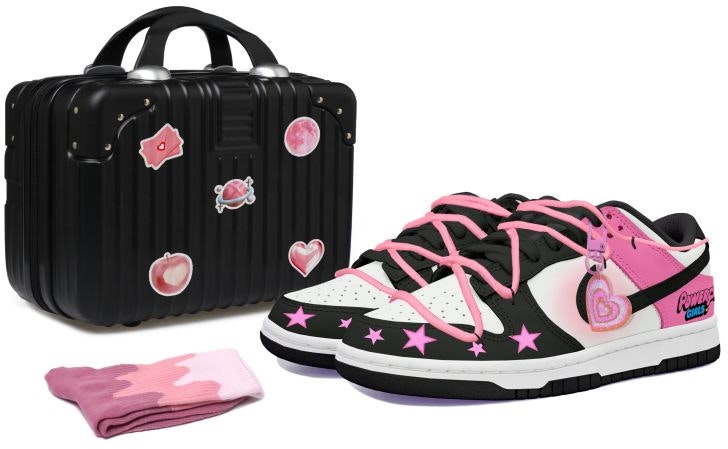 custom-shoes-nike-dunk-low-powerpuff-girls-pink