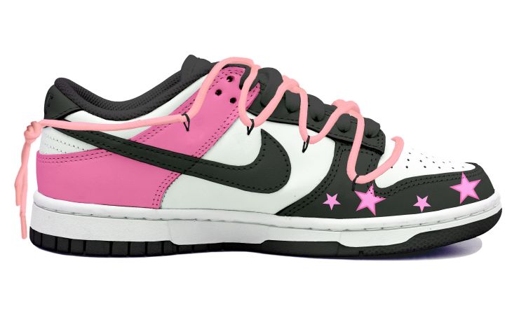 Lookbook 나이키 덩크 로우 '파워퍼프걸스 핑크' (커스텀) CW1590-100(Team拾玖-粉色女警S-BOX)