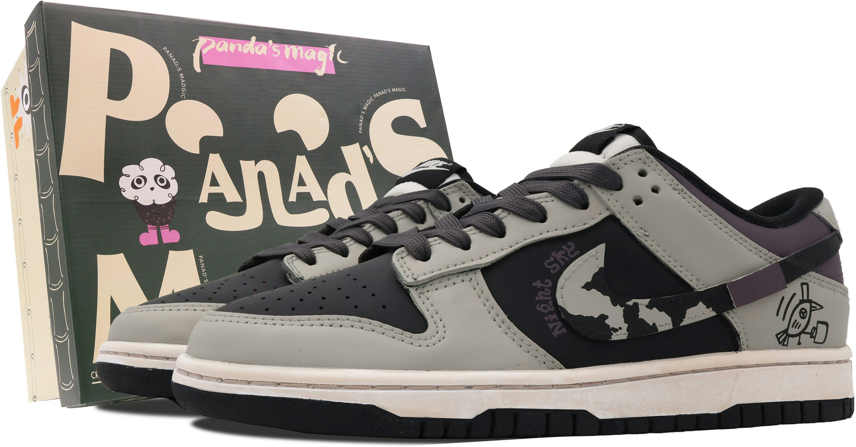 custom-shoes-nike-dunk-low-preppy-black