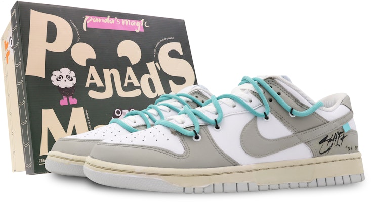 【定製球鞋】Nike Dunk Low SHIFT轉移 林蔭路少數高級 簡約 百搭 低筒 板鞋 GS 灰白 Buy 【定製球鞋】Nike Dunk Low SHIFT轉移 林蔭路少數高級 簡約 百搭 低筒 板鞋 GS 灰白