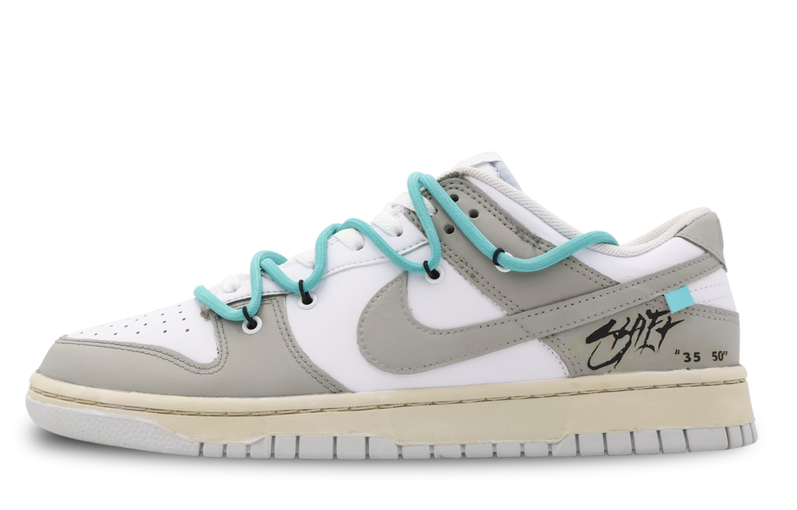 Order 【定製球鞋】Nike Dunk Low SHIFT轉移 林蔭路少數高級 簡約 百搭 低筒 板鞋 GS 灰白
