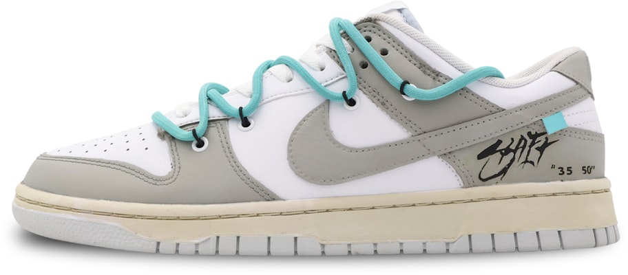 【定製球鞋】Nike Dunk Low SHIFT轉移 林蔭路少數高級 簡約 百搭 低筒 板鞋 GS 灰白 Order 【定製球鞋】Nike Dunk Low SHIFT轉移 林蔭路少數高級 簡約 百搭 低筒 板鞋 GS 灰白
