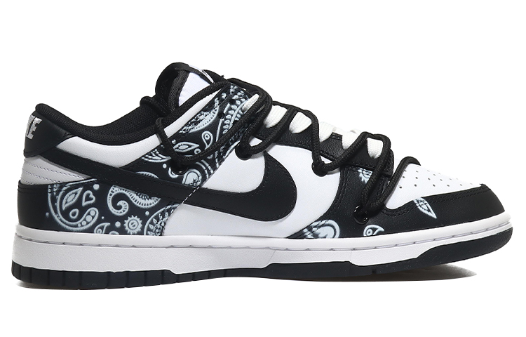 Order 나이키 덩크 로우 '펀치드 캐슈플라워 - 블랙화이트' DD1391-100(Team10-打孔腰果花）
