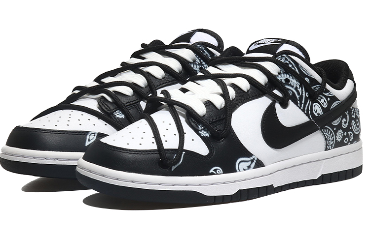 Lookbook 나이키 덩크 로우 '펀치드 캐슈플라워 - 블랙화이트' DD1391-100(Team10-打孔腰果花）
