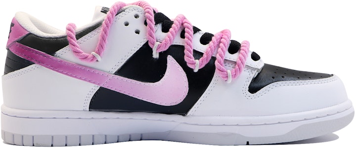 【定製球鞋】Nike Dunk Low "純淨鉑金" 晴天玫瑰 解構 防滑耐磨 低筒 滑板鞋 男款 黑粉 Order 【定製球鞋】Nike Dunk Low "純淨鉑金" 晴天玫瑰 解構 防滑耐磨 低筒 滑板鞋 男款 黑粉