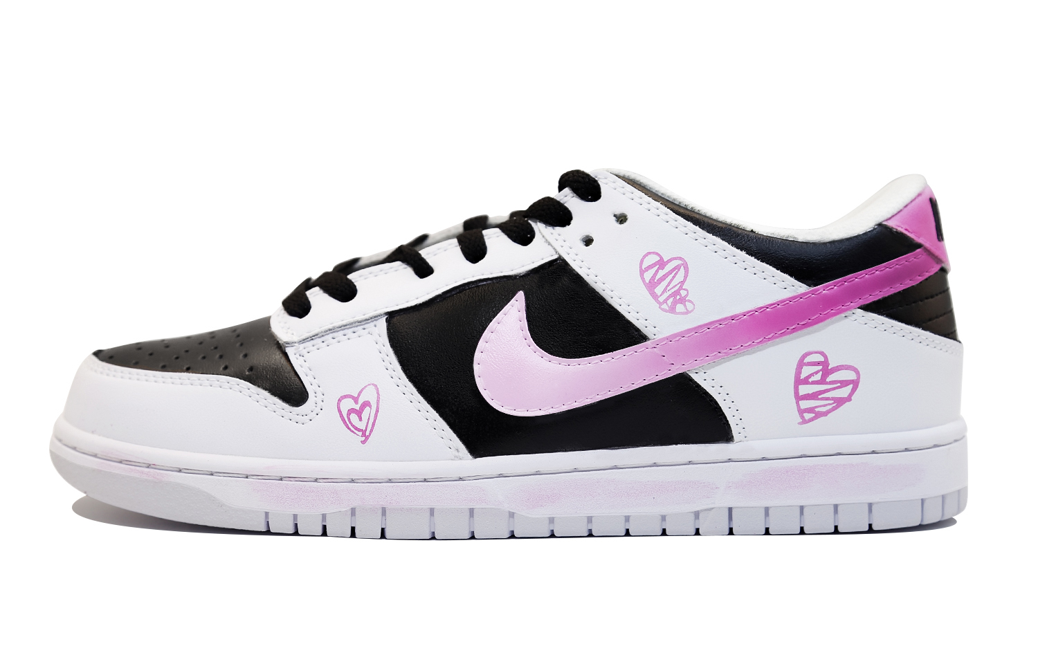 [Custom Shoes] Nike Dunk Low 'Pure Platinum Black White Purple'