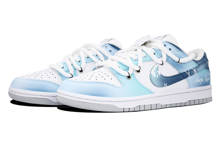 Lookbook 【カスタムシューズ】ナイキ ダンク ロー 'ピュアプラチナム ブルー-ホワイト' DV0831-101(Team73-陷入云端男款)