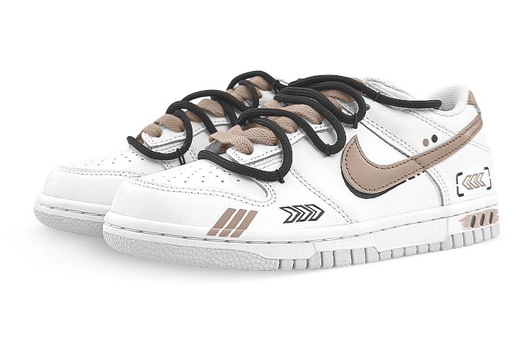 Lookbook 나이키 덩크 로우 '퓨어 플래티넘 브라운' (커스텀) DV0831-101(Team76-男款机能棕)