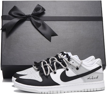 【定制球鞋】Nike Dunk Low “Pure Platinum“ 字母 解構 高街 特殊鞋盒 低筒 運動鞋 男款 黑灰 Buy 【定制球鞋】Nike Dunk Low “Pure Platinum“ 字母 解構 高街 特殊鞋盒 低筒 運動鞋 男款 黑灰