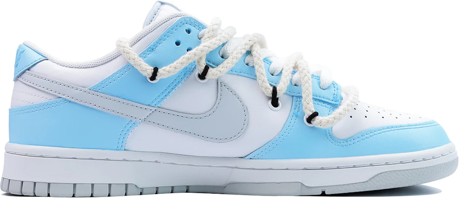 【定制球鞋】 Nike Dunk Low “Pure Platinum” 雙鞋帶 解構 低筒 板鞋 男款 白藍 Order 【定制球鞋】 Nike Dunk Low “Pure Platinum” 雙鞋帶 解構 低筒 板鞋 男款 白藍