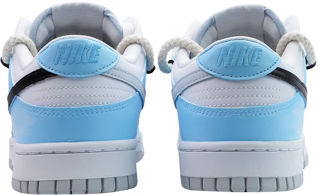 【定制球鞋】 Nike Dunk Low “Pure Platinum” 雙鞋帶 解構 低筒 板鞋 男款 白藍 Shop 【定制球鞋】 Nike Dunk Low “Pure Platinum” 雙鞋帶 解構 低筒 板鞋 男款 白藍