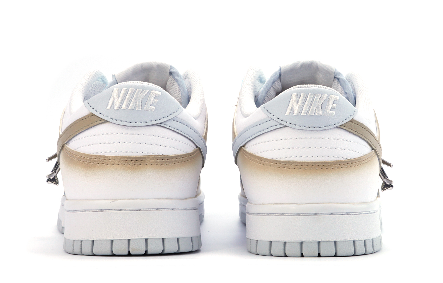 Shop [Kasut Custom] Nike Dunk Low 'Pure Platinum Desert Eagle' DV0831-101(Team48-沙漠之鹰)