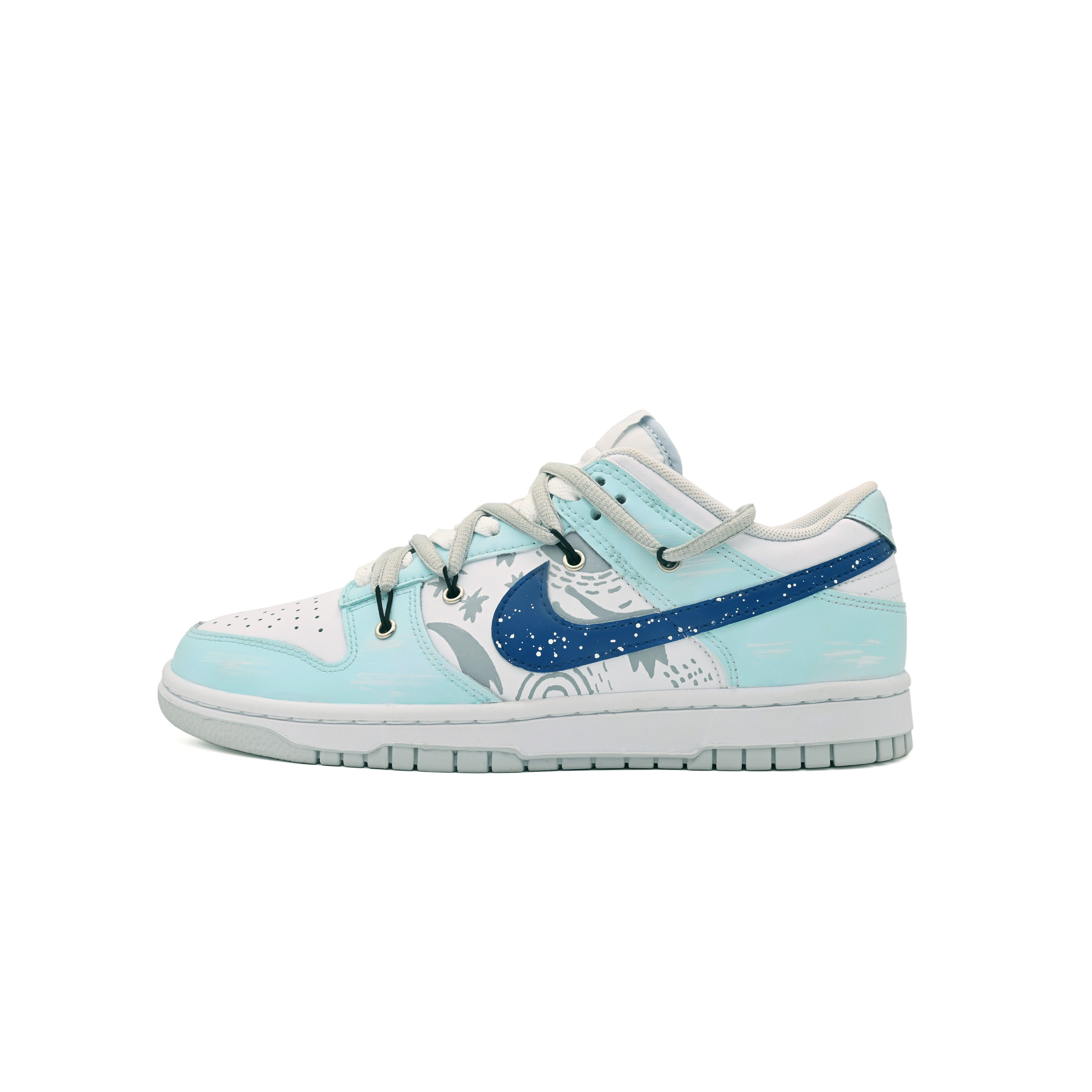 Buy 나이키 덩크 로우 '갤럭시 그라피티 오션 블루' (커스텀) DV0831-101(Team77-星系涂鸦）