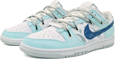 나이키 덩크 로우 '갤럭시 그라피티 오션 블루' (커스텀) DV0831-101(Team77-星系涂鸦) Lookbook 나이키 덩크 로우 '갤럭시 그라피티 오션 블루' (커스텀) DV0831-101(Team77-星系涂鸦)