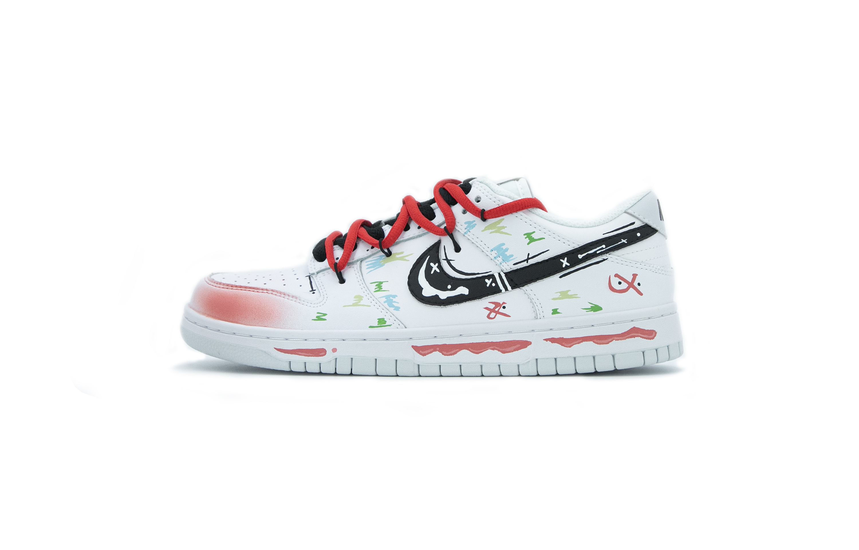 [Custom Shoes] Nike Dunk Low 'Pure Platinum Graffiti'