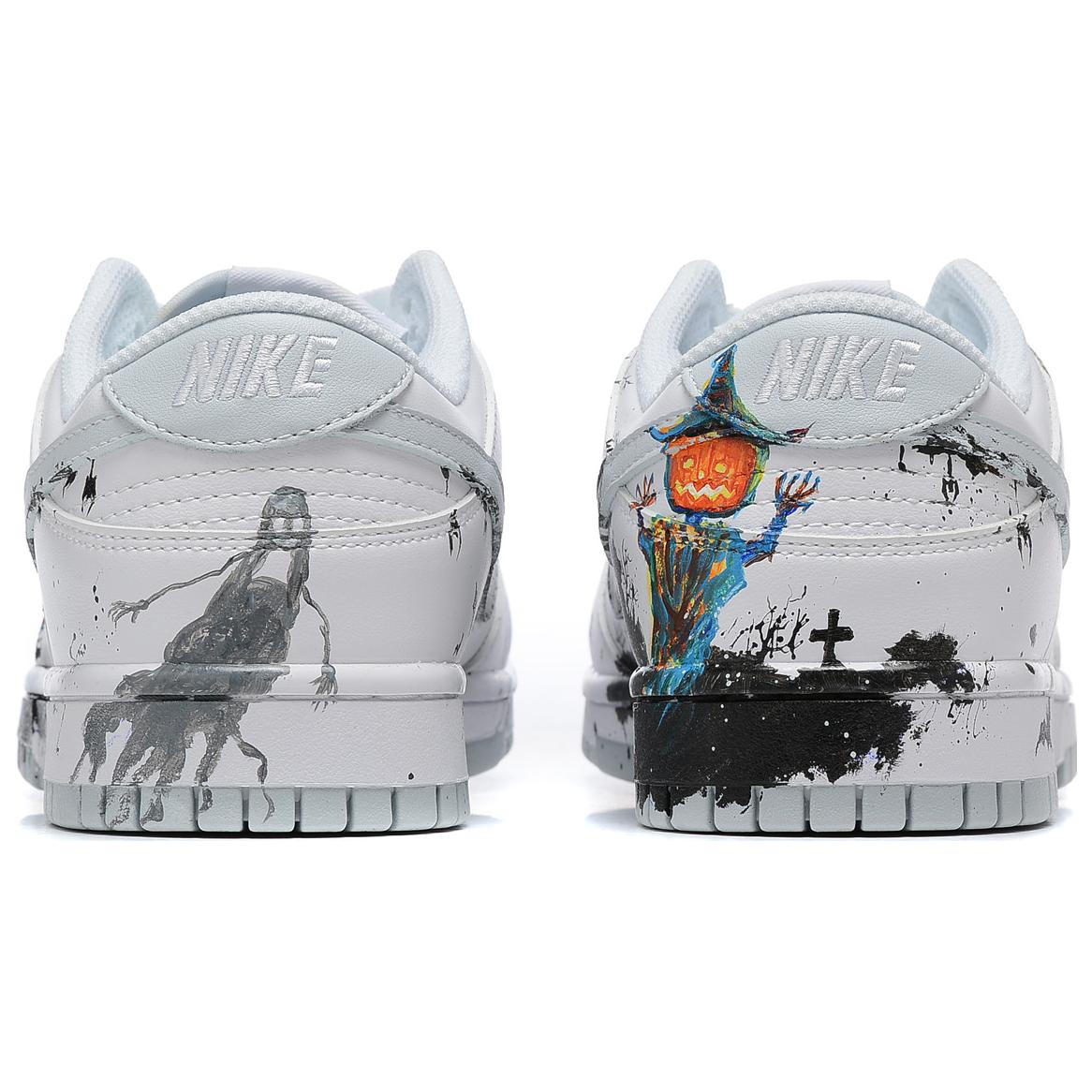 Details for [Zapatillas Personalizadas] Nike Dunk Low 'Pure Platinum Halloween' DV0831-101(Team54-万圣节鬼堡)